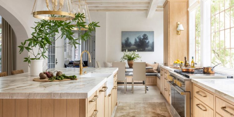 Stylish Combinations: Quartz Countertops With Oak Cabinets For A Timeless Kitchen Design